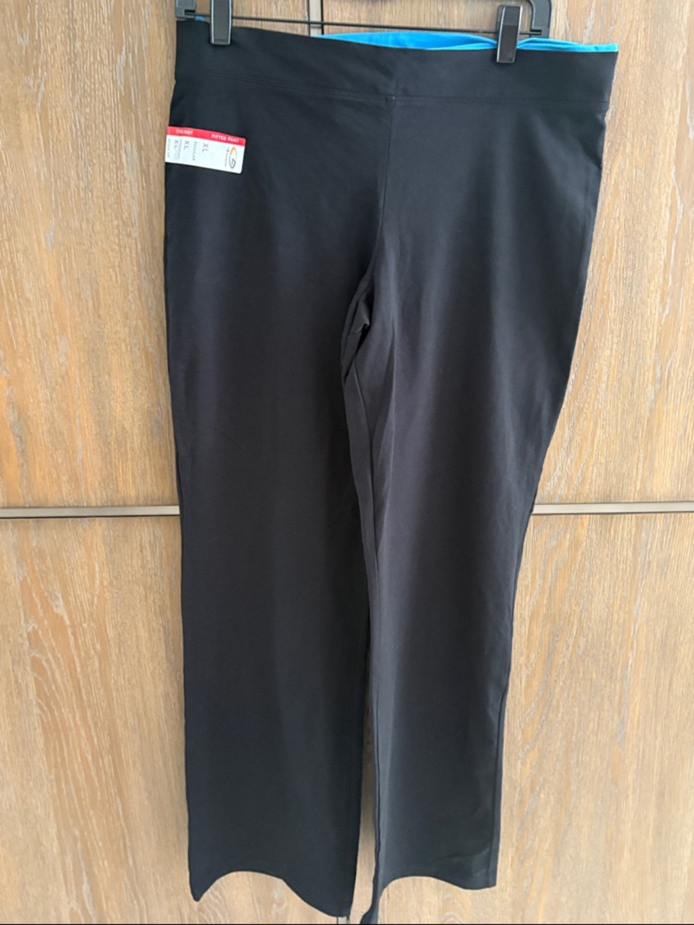 Champion Black Fitted Pants with Red Waistband Accent